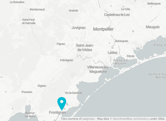 Carte Frontignan Montpellier